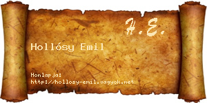 Hollósy Emil névjegykártya
