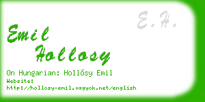 emil hollosy business card