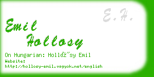 emil hollosy business card